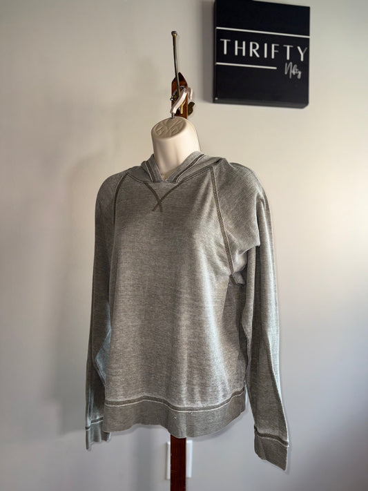 Lucky Brand (Large) Green Waffle Knit Long Sleeve with Hood