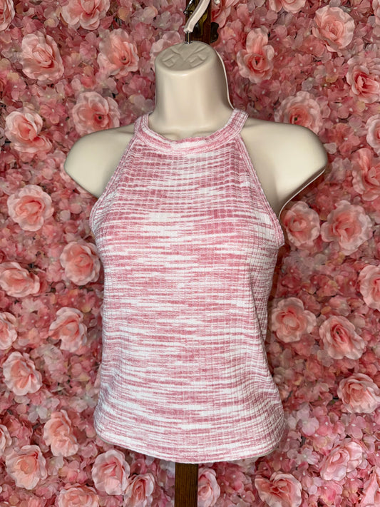 Arizona (Small) Red/White Ribbed Tank Top