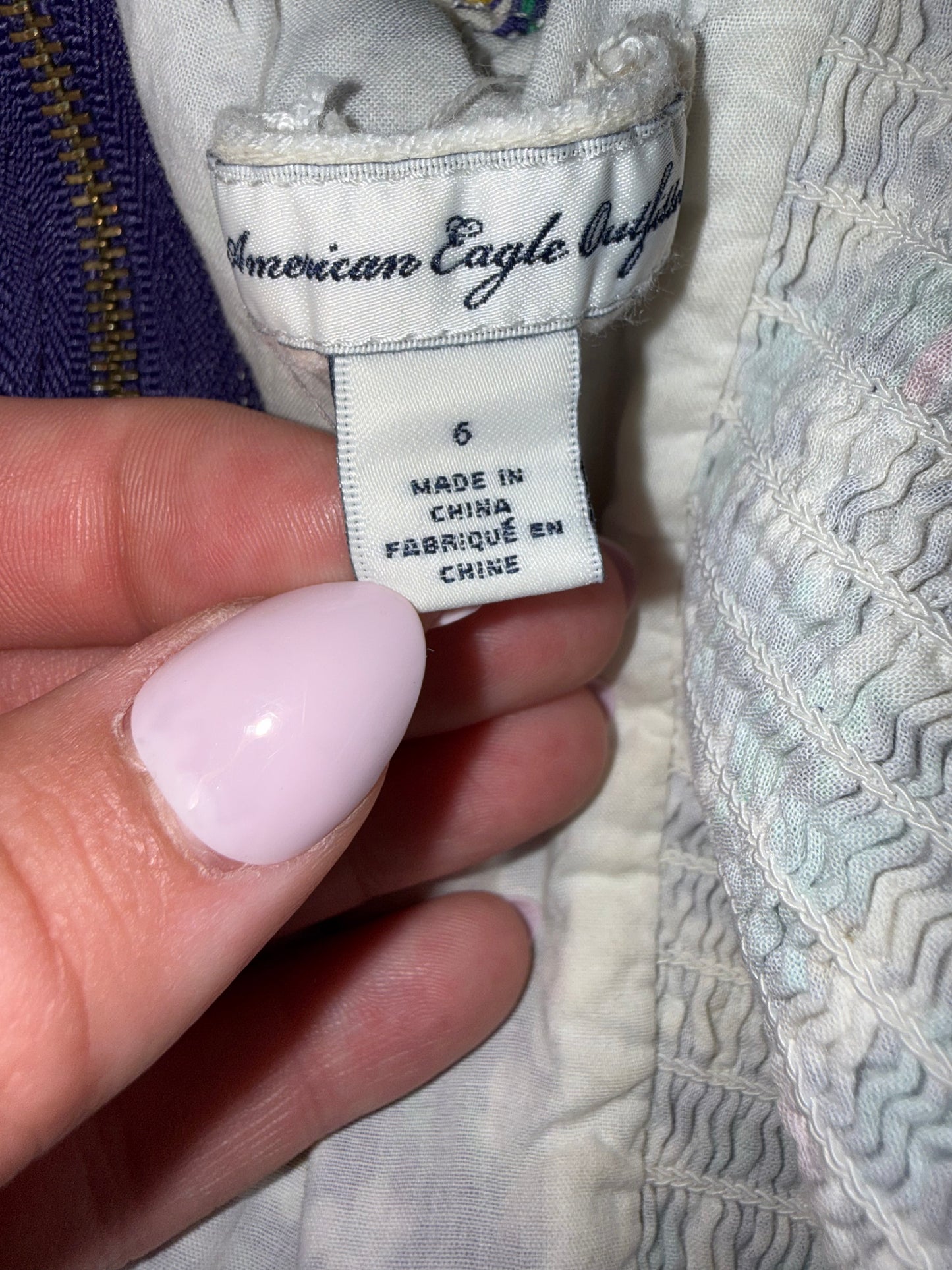 American Eagle (6) Colorful Floral Midi Dress
