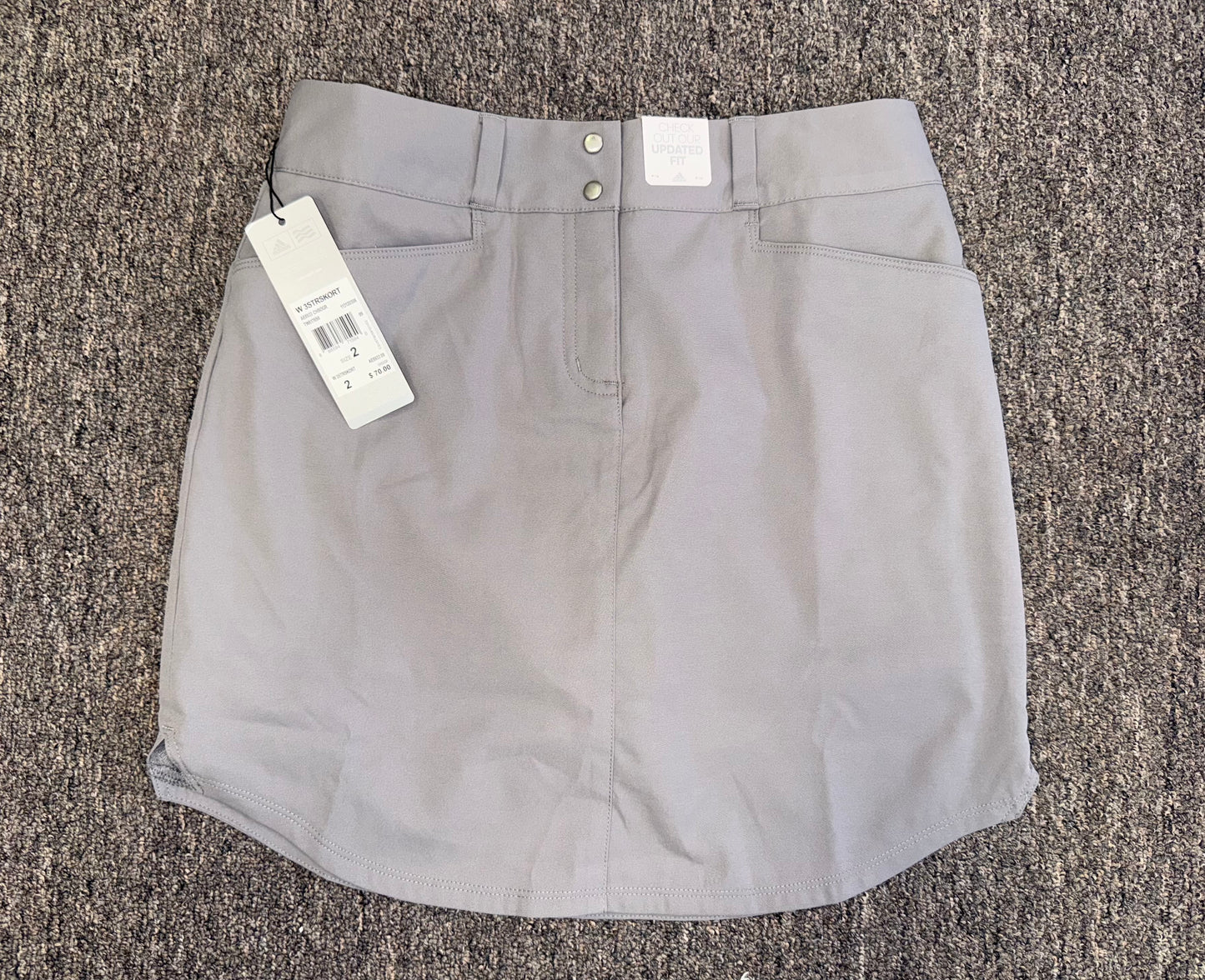 NWT Adidas (2) Brand New Grey Skort
