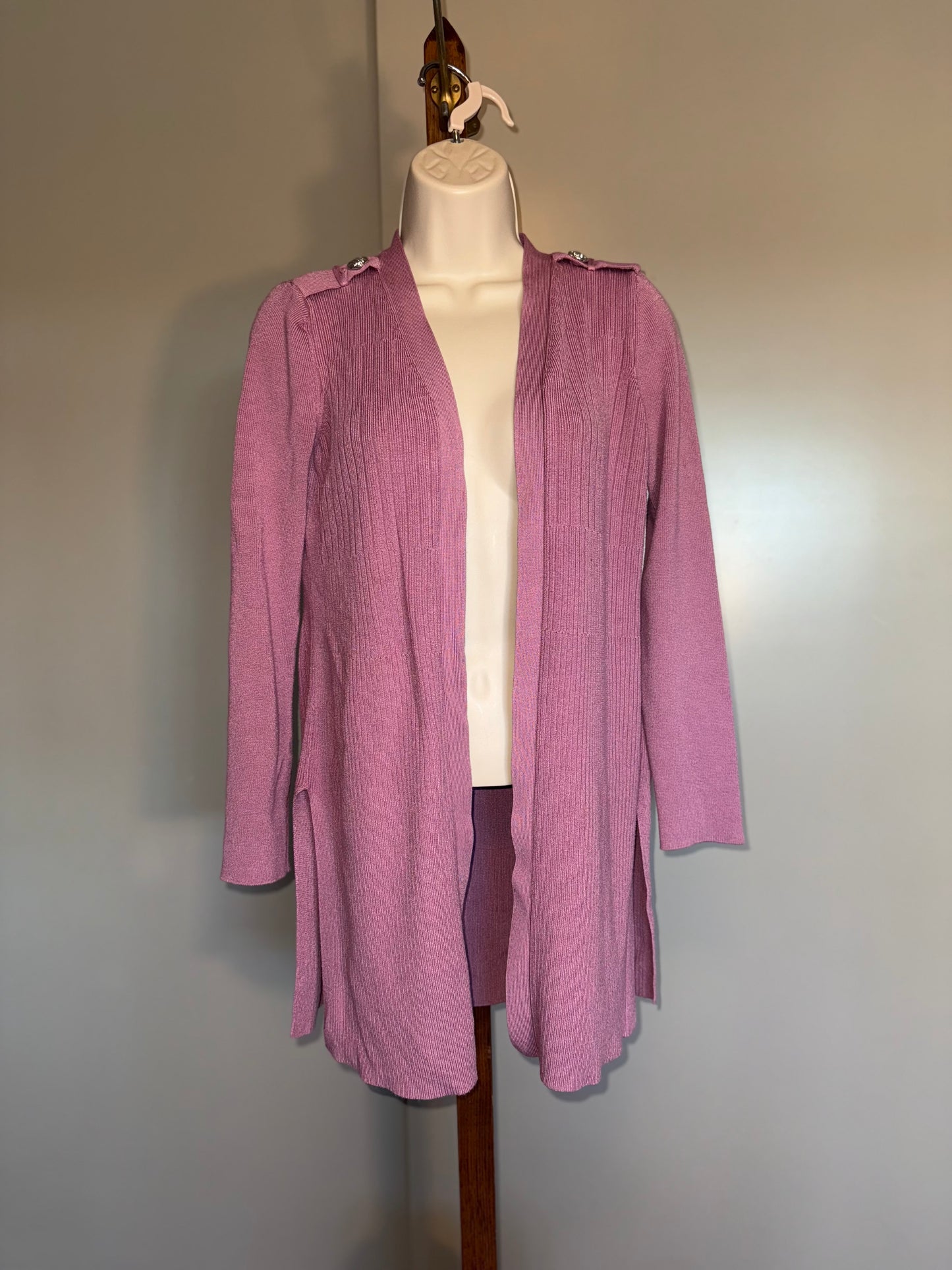White House Black Market (Small) Purple Business Casual Sweater Cardigan