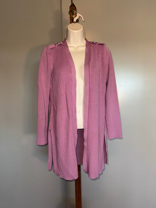 White House Black Market (Small) Purple Business Casual Sweater Cardigan
