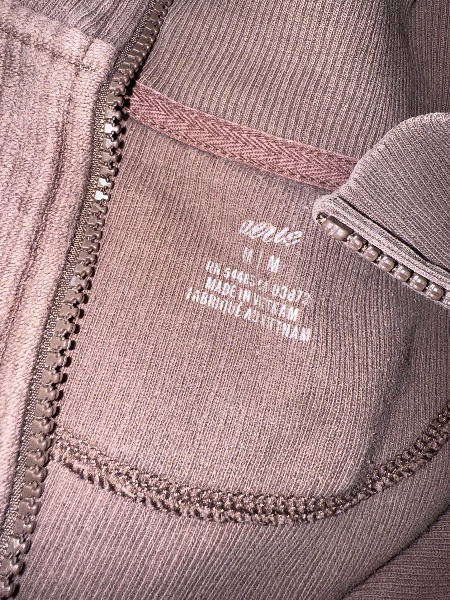 aerie (Medium) Brown Oversized Ribbed 3/4 Zip Up Pullover Sweatshirt