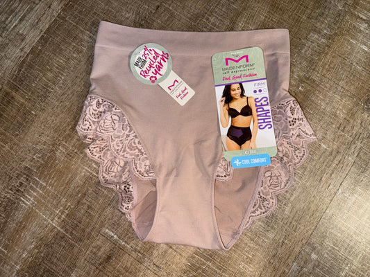 NWT Maidenform (XL) Brand New Cream Lace Briefs High Rise Undies