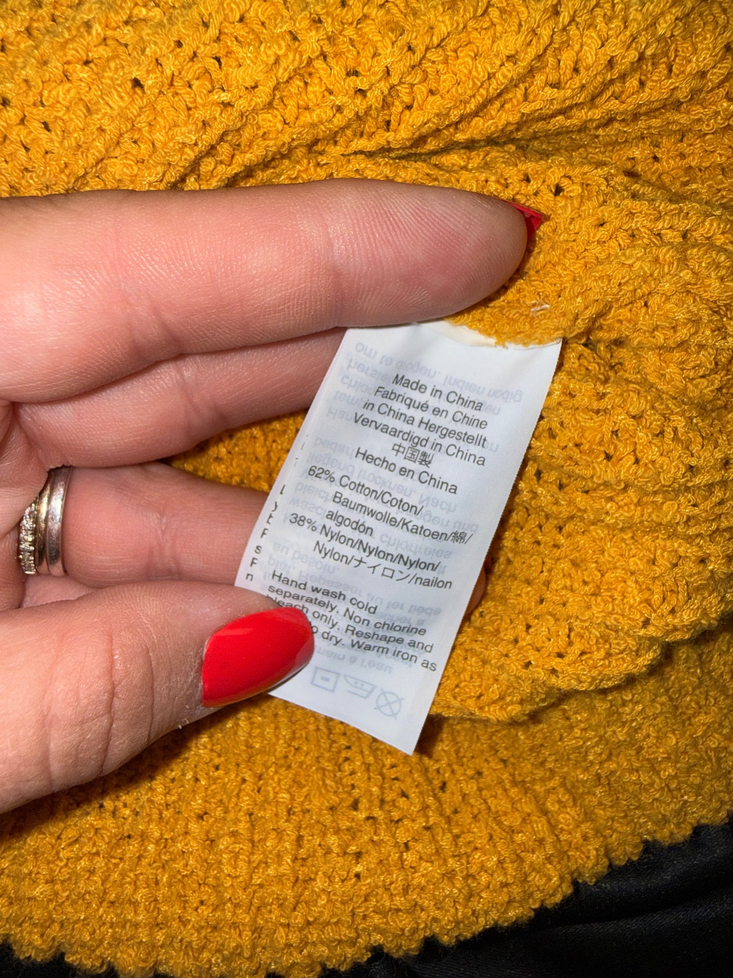 Madewell (Medium) Mustard Yellow V-Neck Knit Tank Top