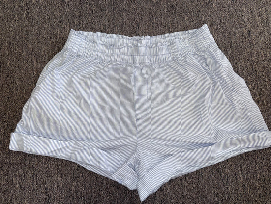 aerie (XL) Blue and White Striped Stretchy Casual Shorts