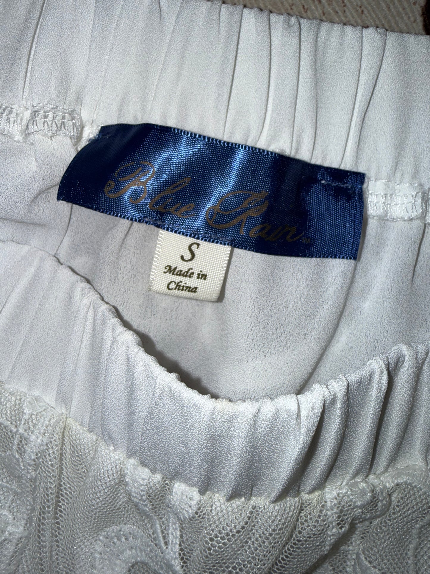 Blue Rain (Small) Off White Lace/Sheer Skirt