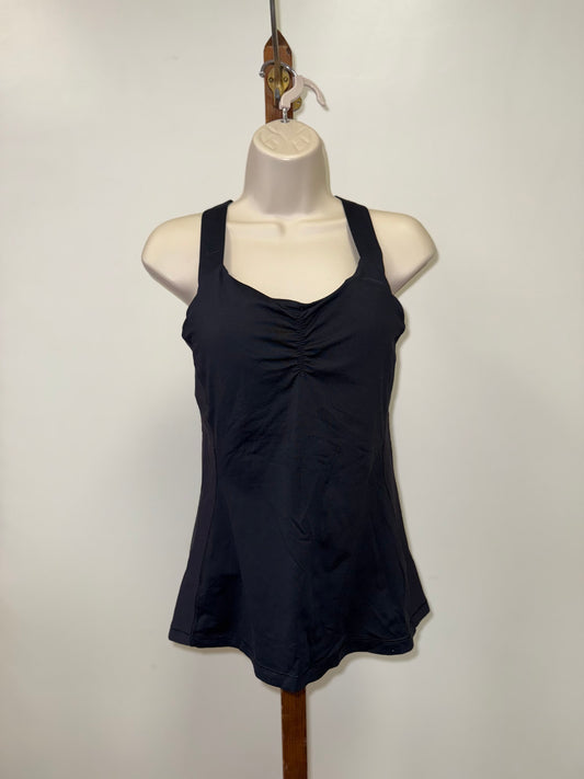 Lululemon (8) Black Padded Tank Top with Open Back