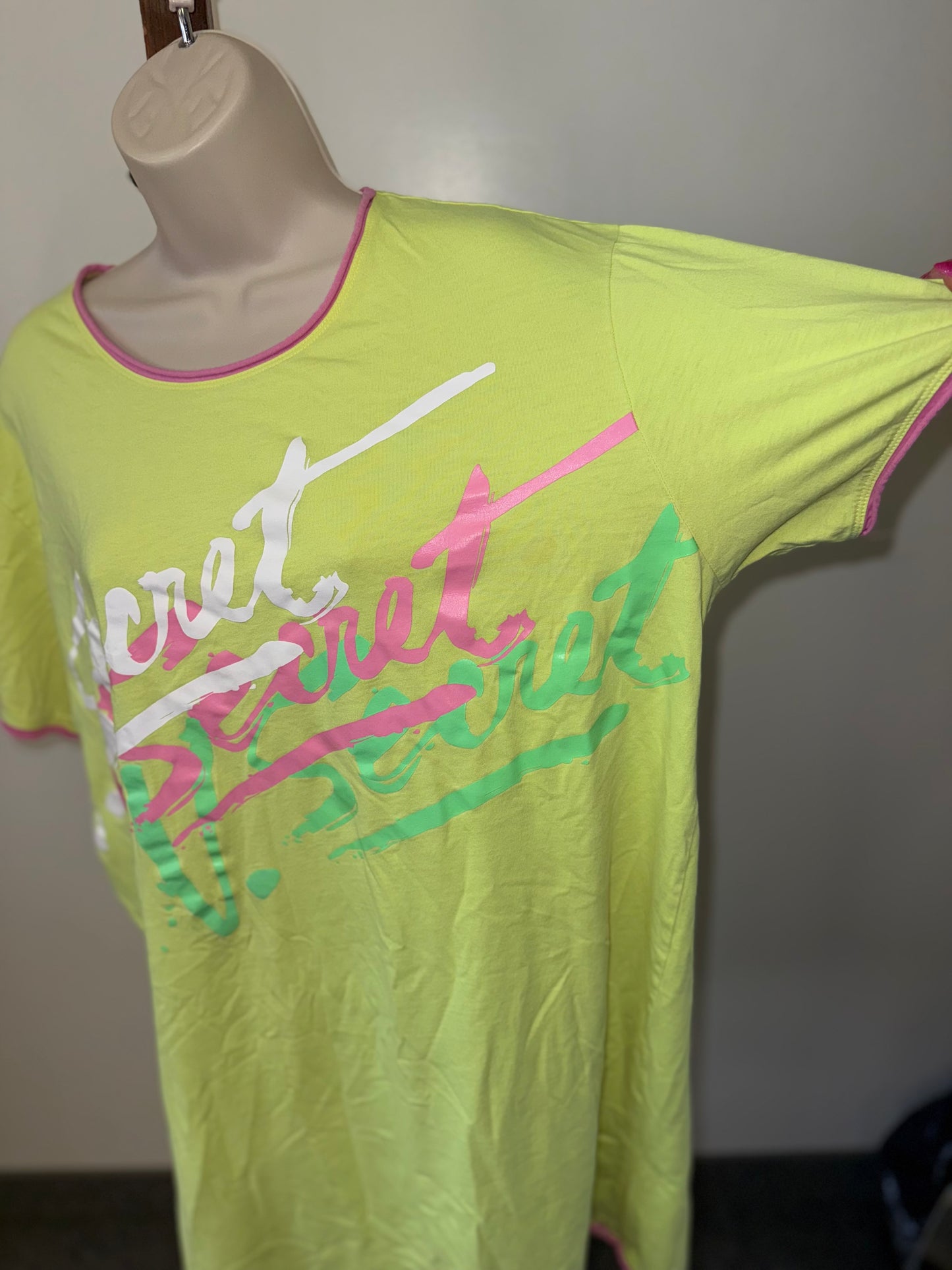 Victoria’s Secret (XL) Vintage Neon Graphic Logo Sleepwear Dress