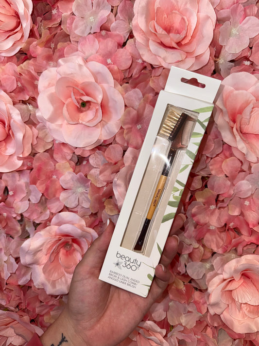 BRAND NEW Beauty 360 Bamboo Dual Ended Brow & Lash Comb/Angled Liner Brush