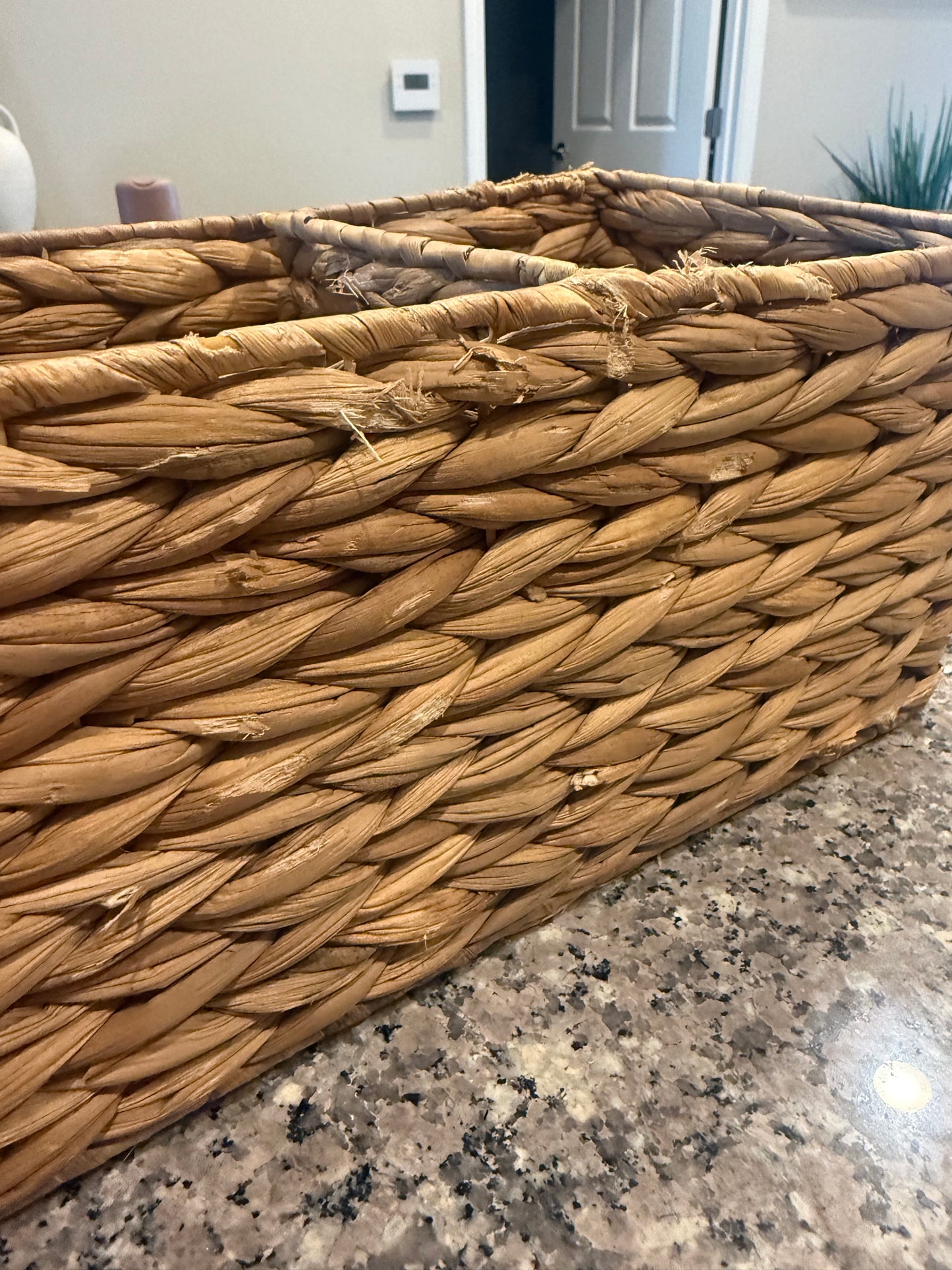 3 Compartment Wicker Storage Basket