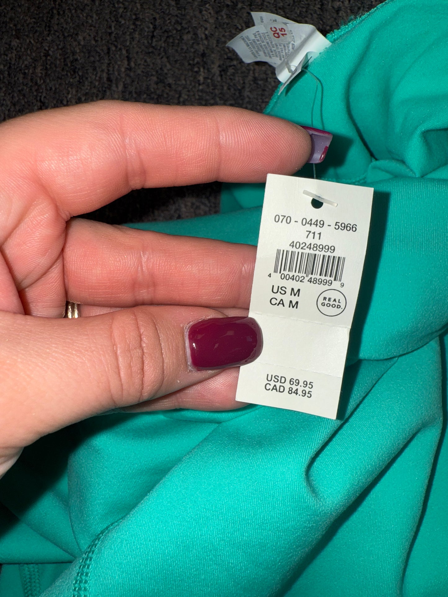 NWT aerie (Medium) Brand New Hugger High Rise Turquoise BootCut Leggings