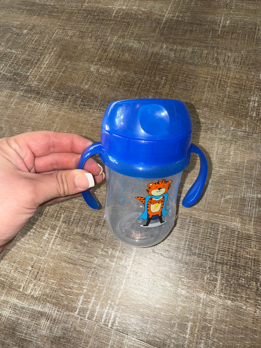 Tiger Themed Plastic Sippy Cup with Handles