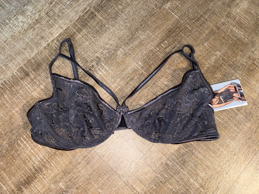 NWT Dreamgirl (XL) Brand New Grey Lace/Sheer Bra
