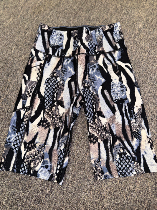 Calvin Klein (XS) Neutral Animal Print Pattern Biker Shorts