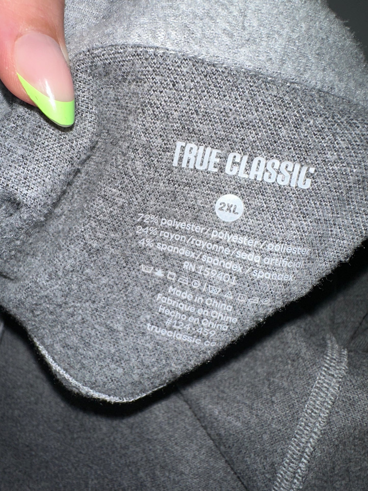 True Classic (2XL) MENS Grey Button Up Shacket
