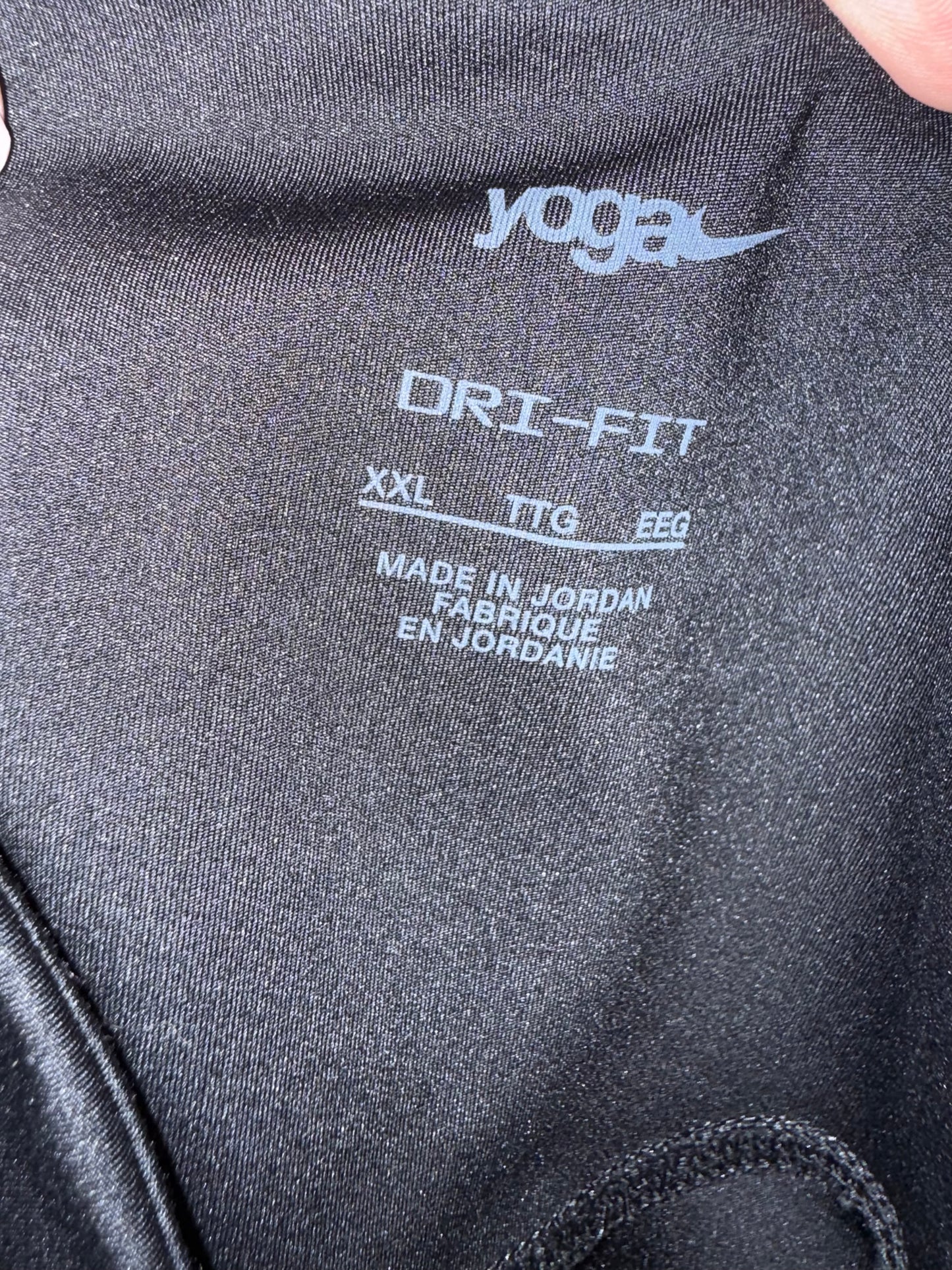 Nike Yoga (XXL) Black Dri Fit Leggings with Gold Accents