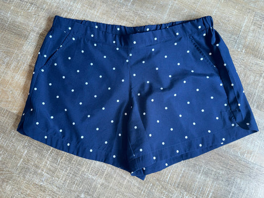 Duffield Lane (Medium) Navy Blue Lightweight Shorts with White Polka Dots