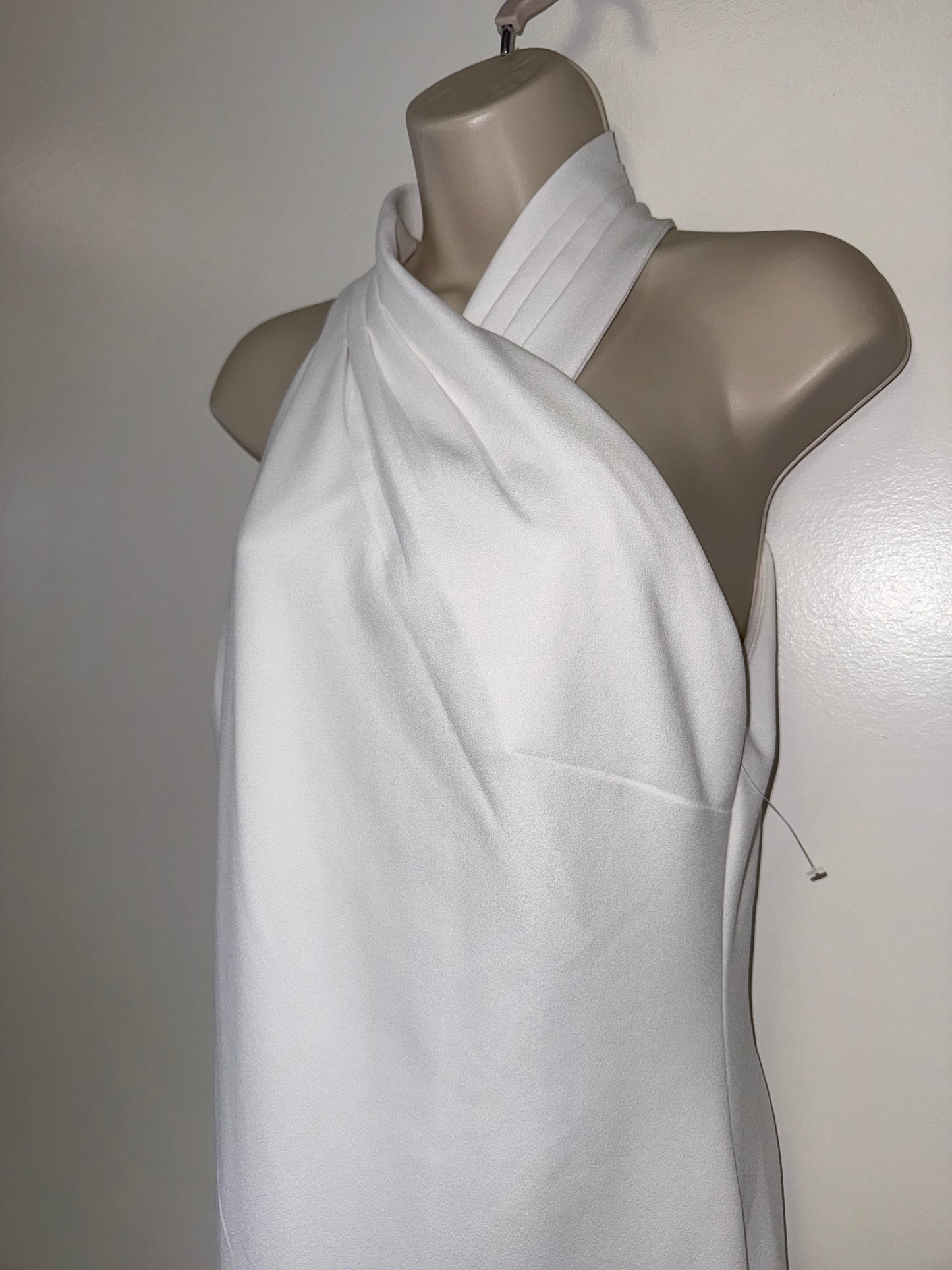 RACHEL Rachel Roy (Medium) White Wrapped Sheath Formal Maxi Dress