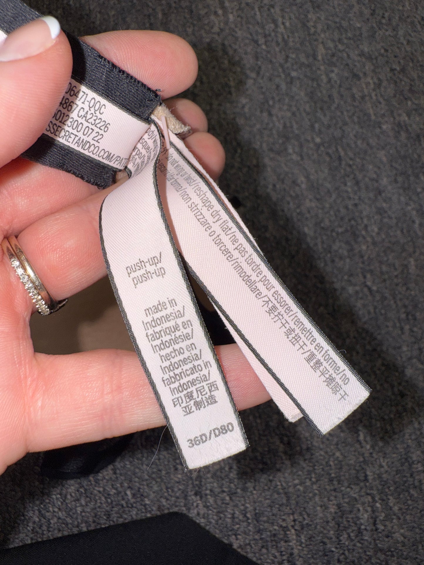 Victoria's Secret (36D) Black and Tan Cheetah Print Push Up Bra