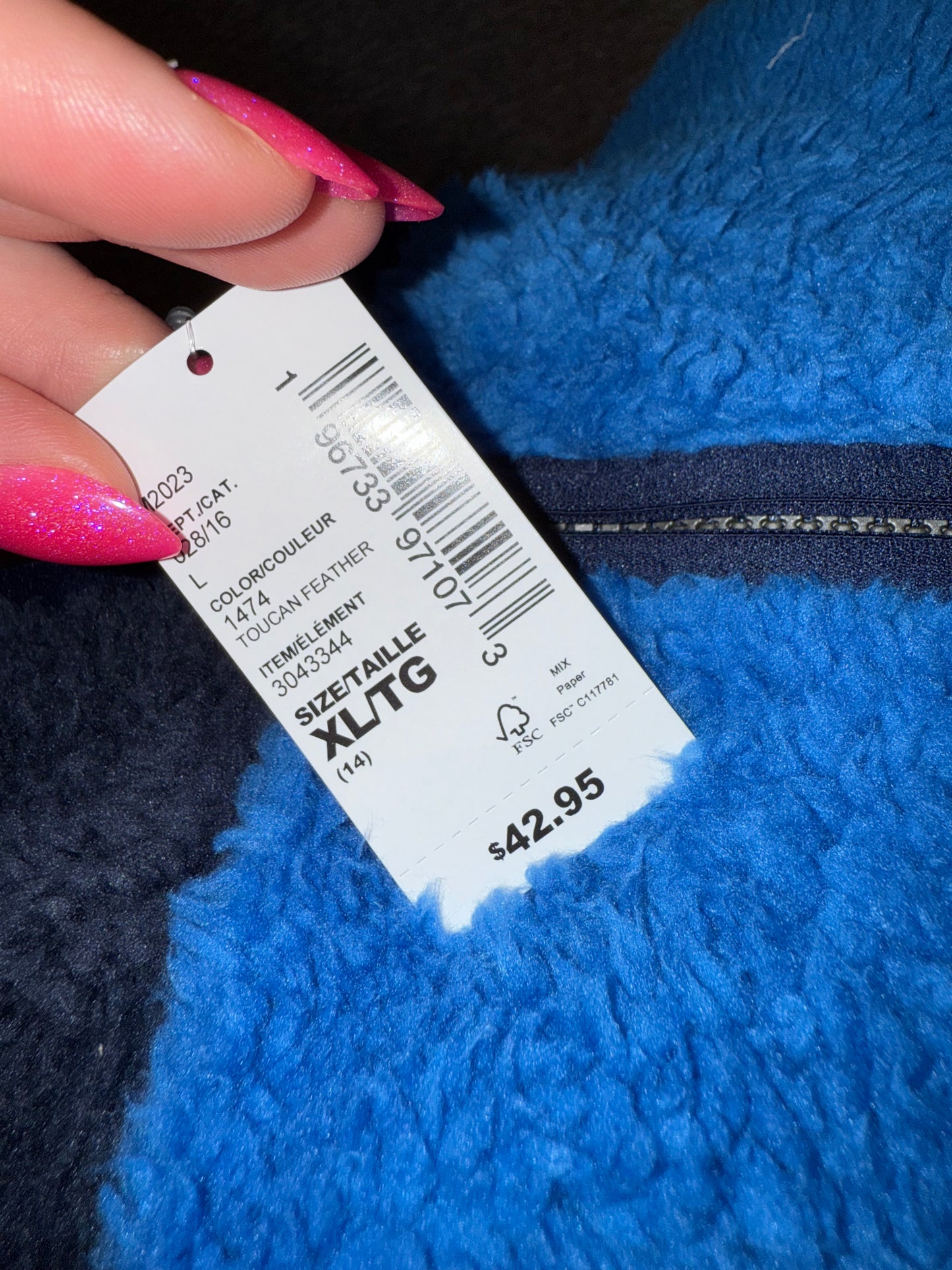 NWT Children's Place (XL) Brand New Blue Full Zip Up Soft Fuzzy Jacket