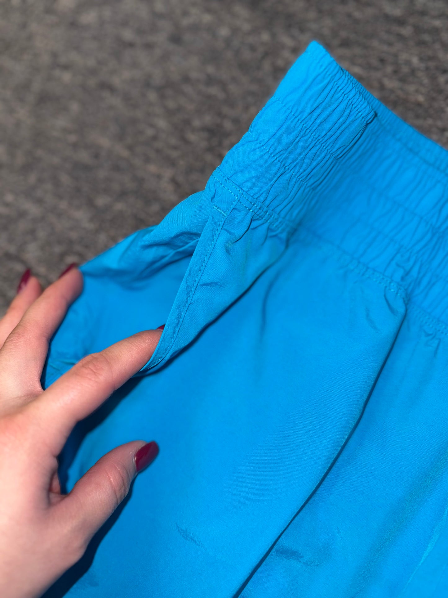 PINK Active (XL) Blue Sporty Shorts with Built in Undies