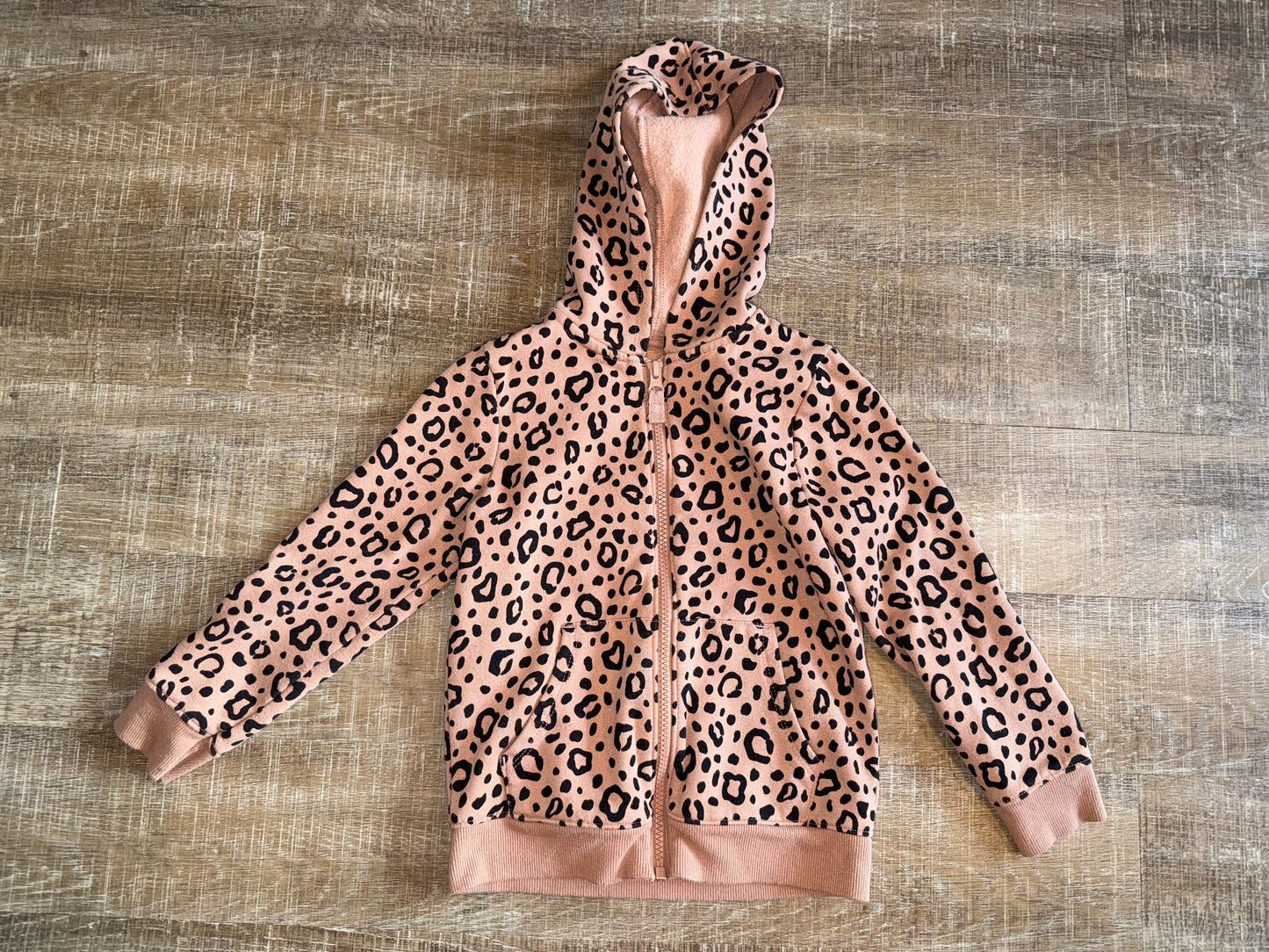 Cat & Jack (5T) Neutral Cheetah Print Jacket