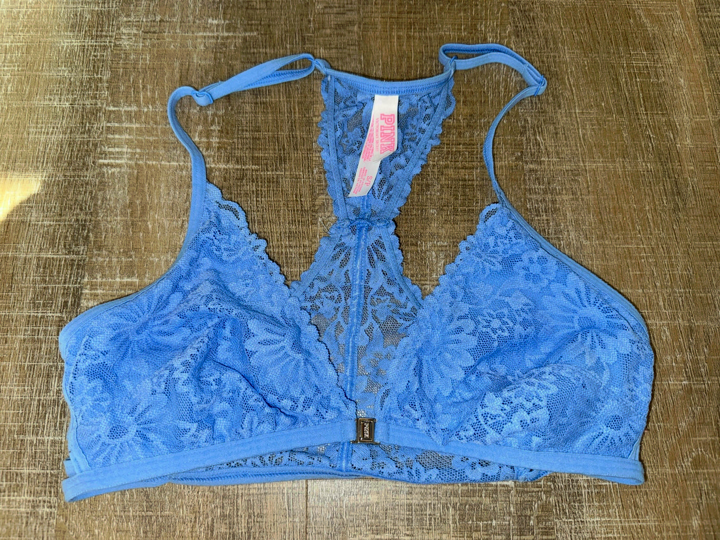 PINK Victoria's Secret (Small) Blue Lace Bralette