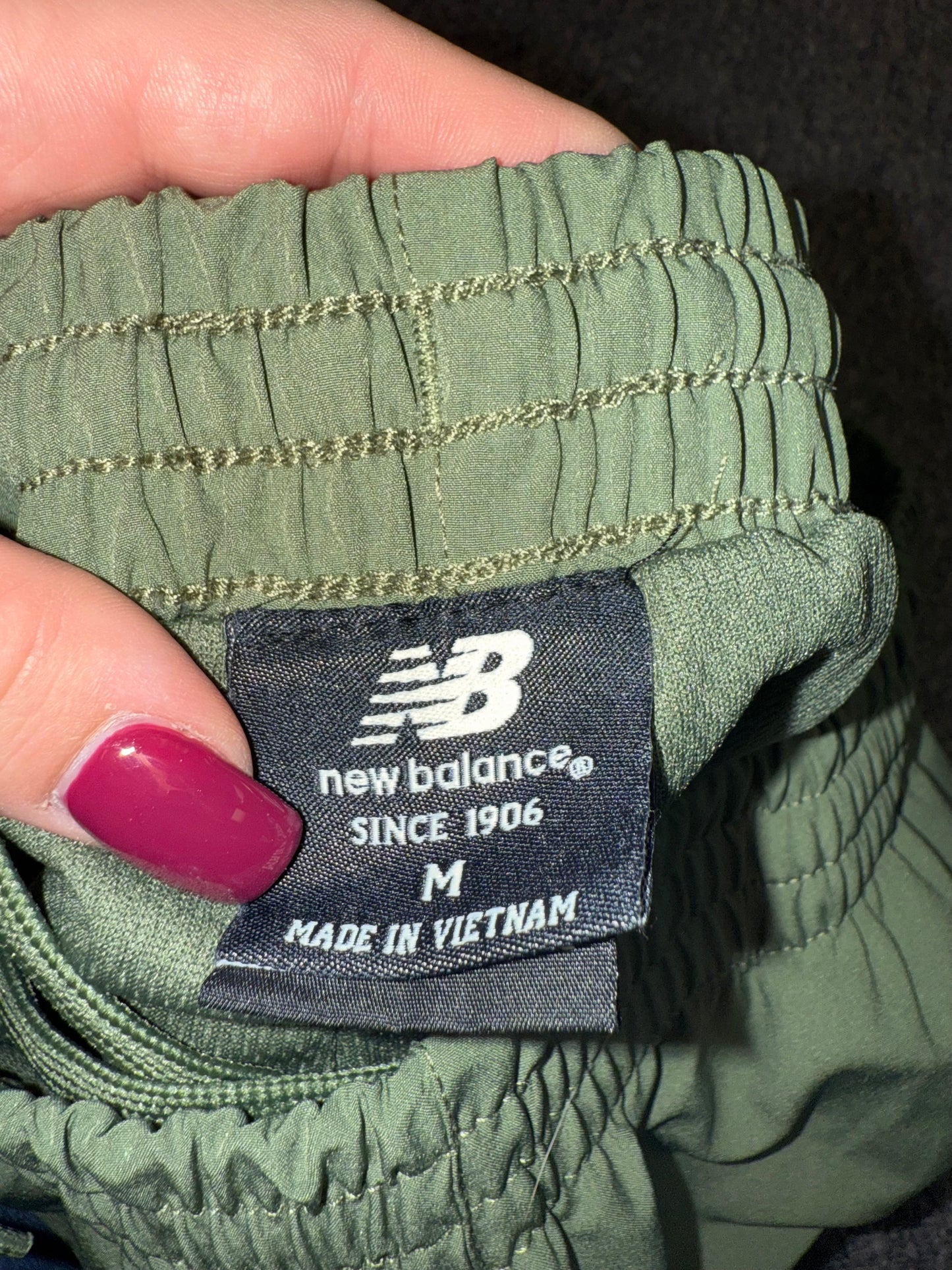 New Balance (Medium) Green Sporty Track Pants with Zipped Ankles