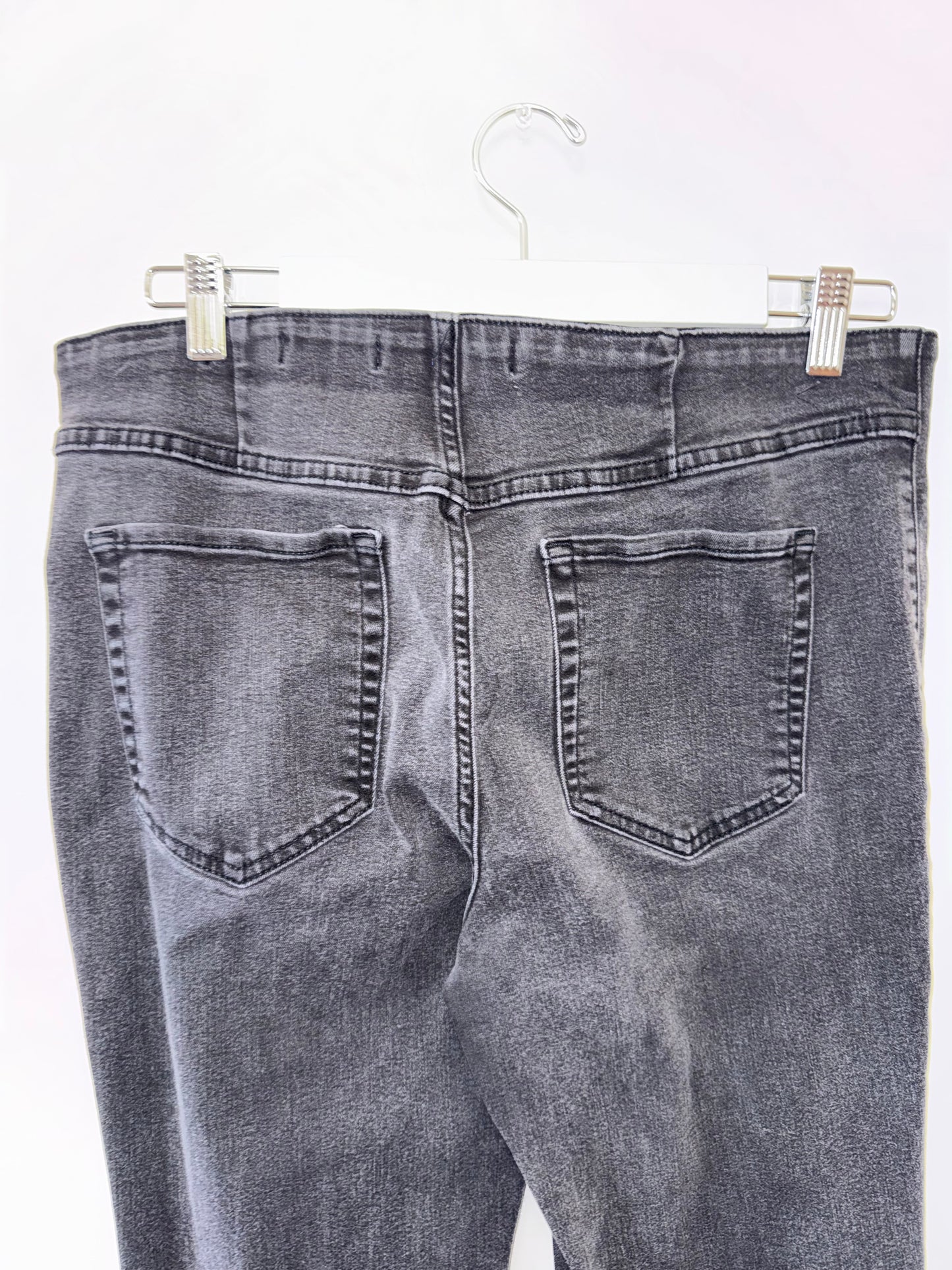 Anthropologie Ella Moss (14s) Pull-On Black Denim Flare Leg w/ Elastic Waist