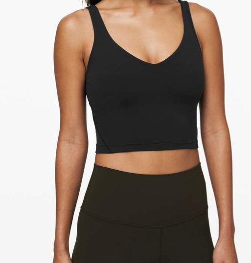 lululemon Athletica (8) Black Align Cropped Tank Top