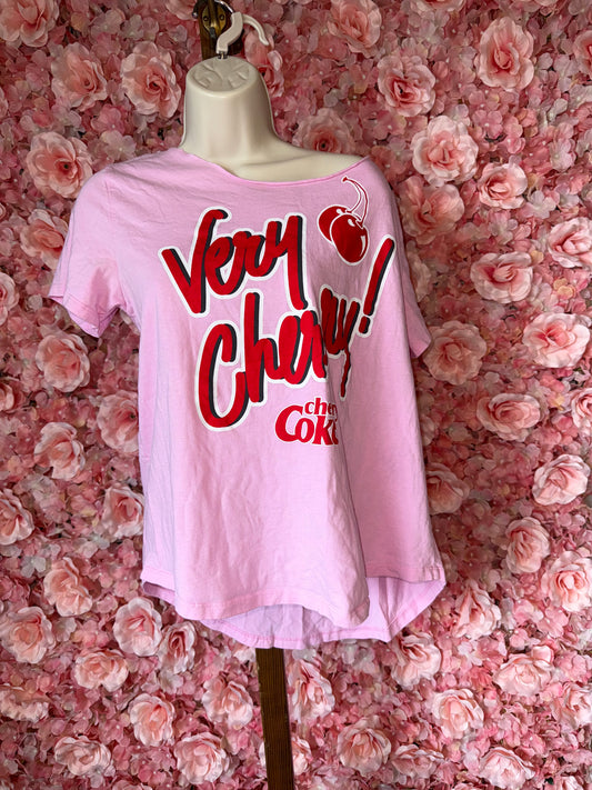 Very Cherry Cherry Coke Off-The-Shoulder T-Shirt