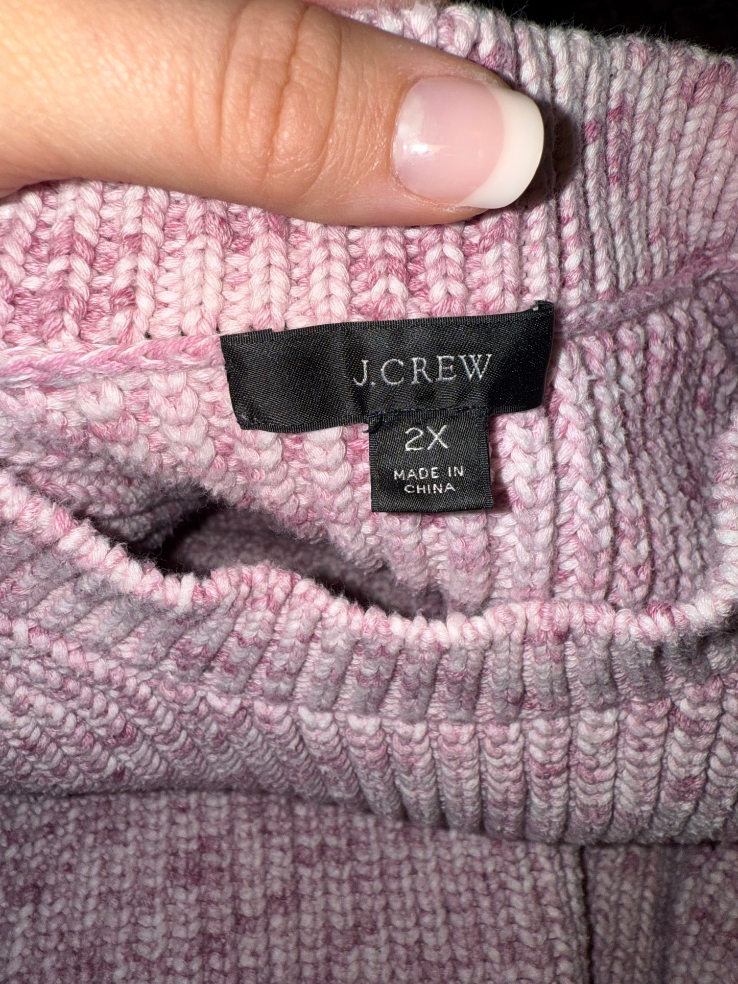 J. Crew (2X) Pink Knit Sweater