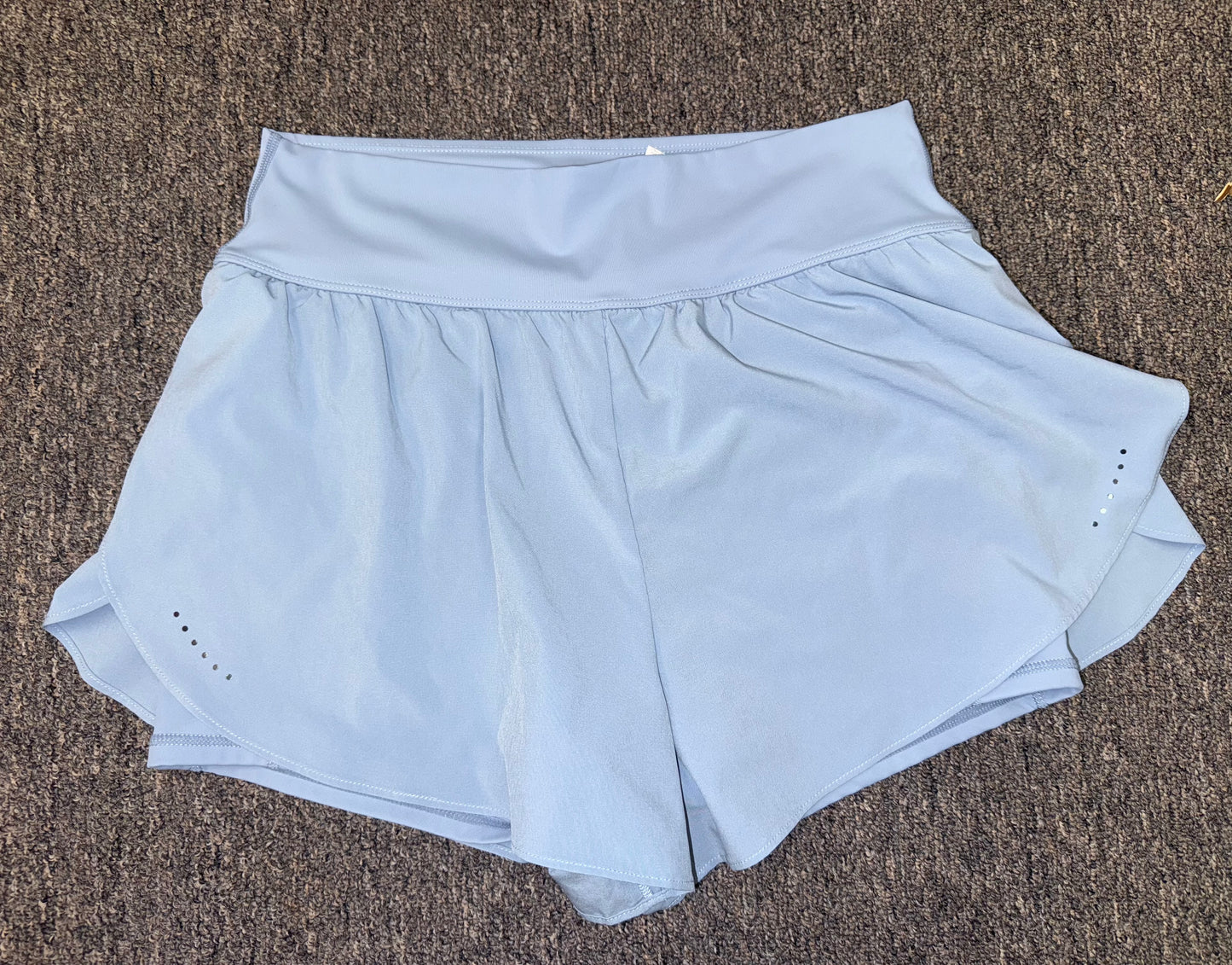 Halara (Large) Blue Sporty High Rise Shorts with Built in Spandex