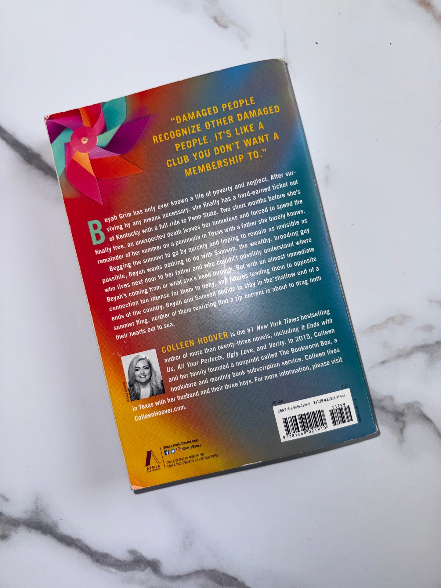 'Heart Bones' By Colleen Hoover Paperback Book