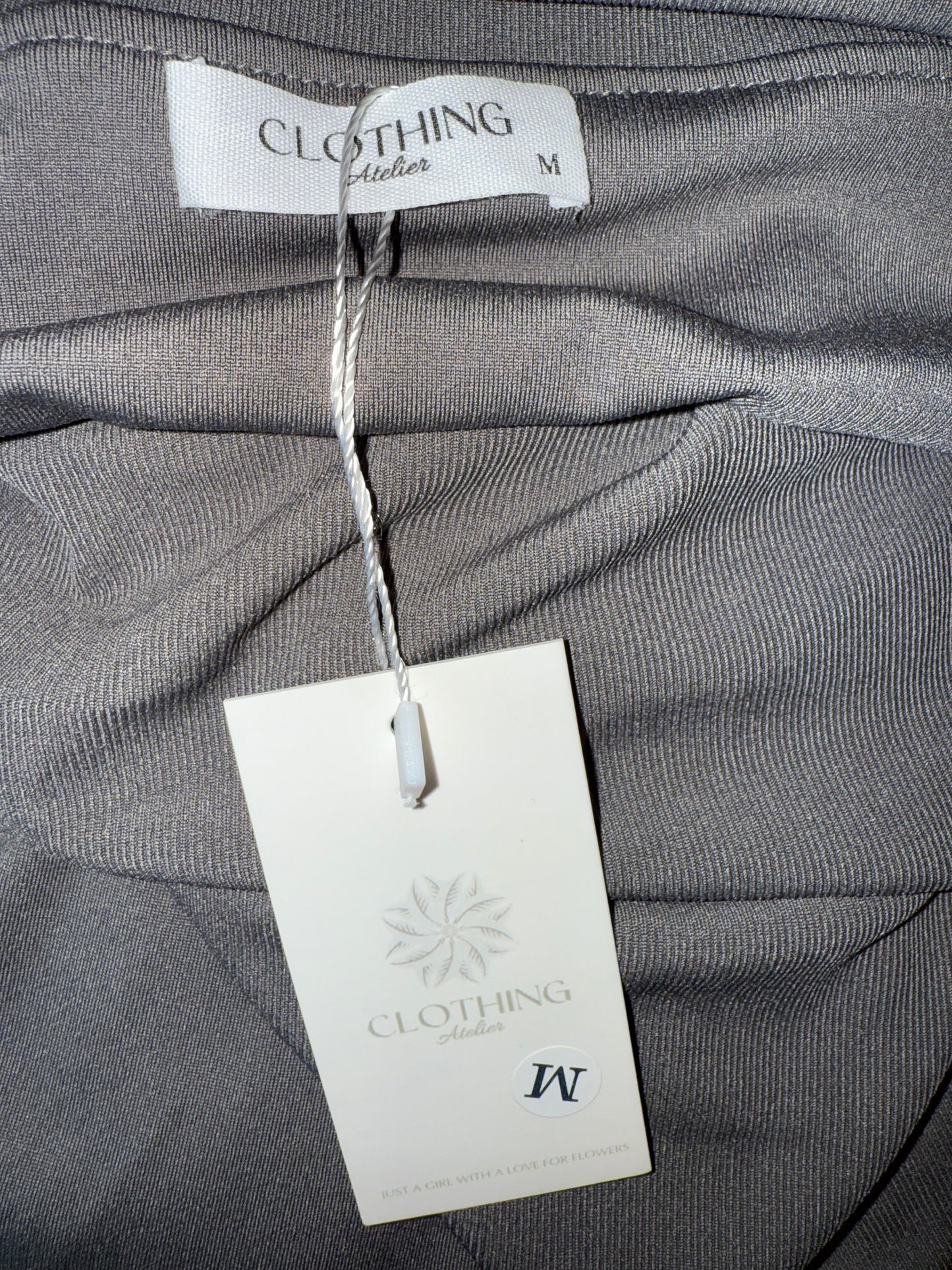 NWT Clothing Atelier (Medium) Brand New Grey Off-The-Shoulder Grey Blouse