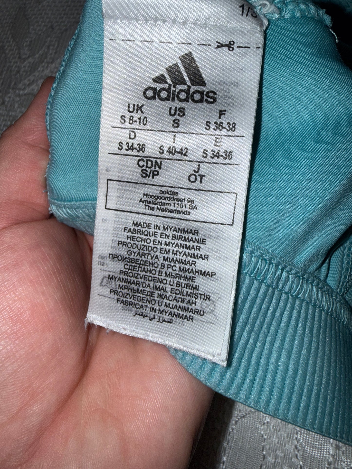 Adidas (Small) Blue Sports Bra