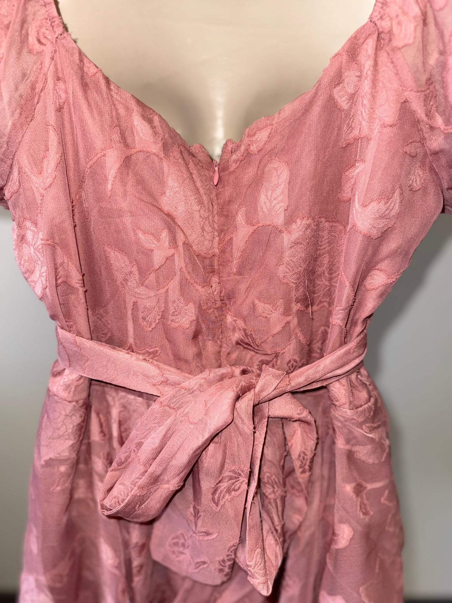 Thirty Thirty (Large) Blush Pink Romper with Tied Back