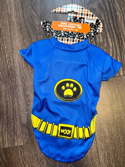 NWT (13in) Super Dog Halloween Costume Blue Tee