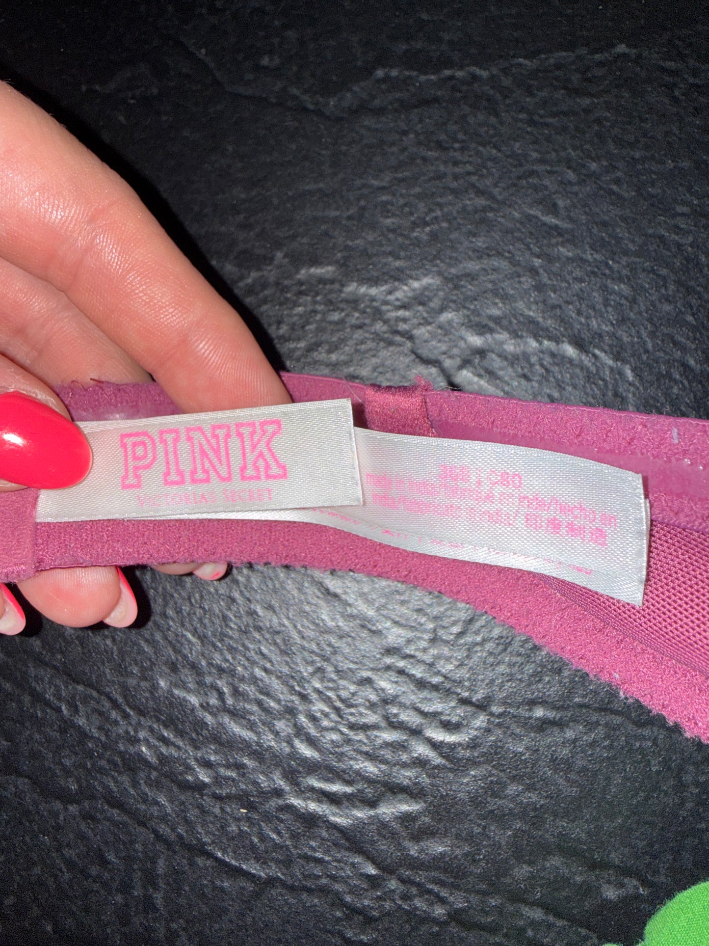 PINK Victoria's Secret (36B) Pink Strapless Wear Everywhere Push Up Bra