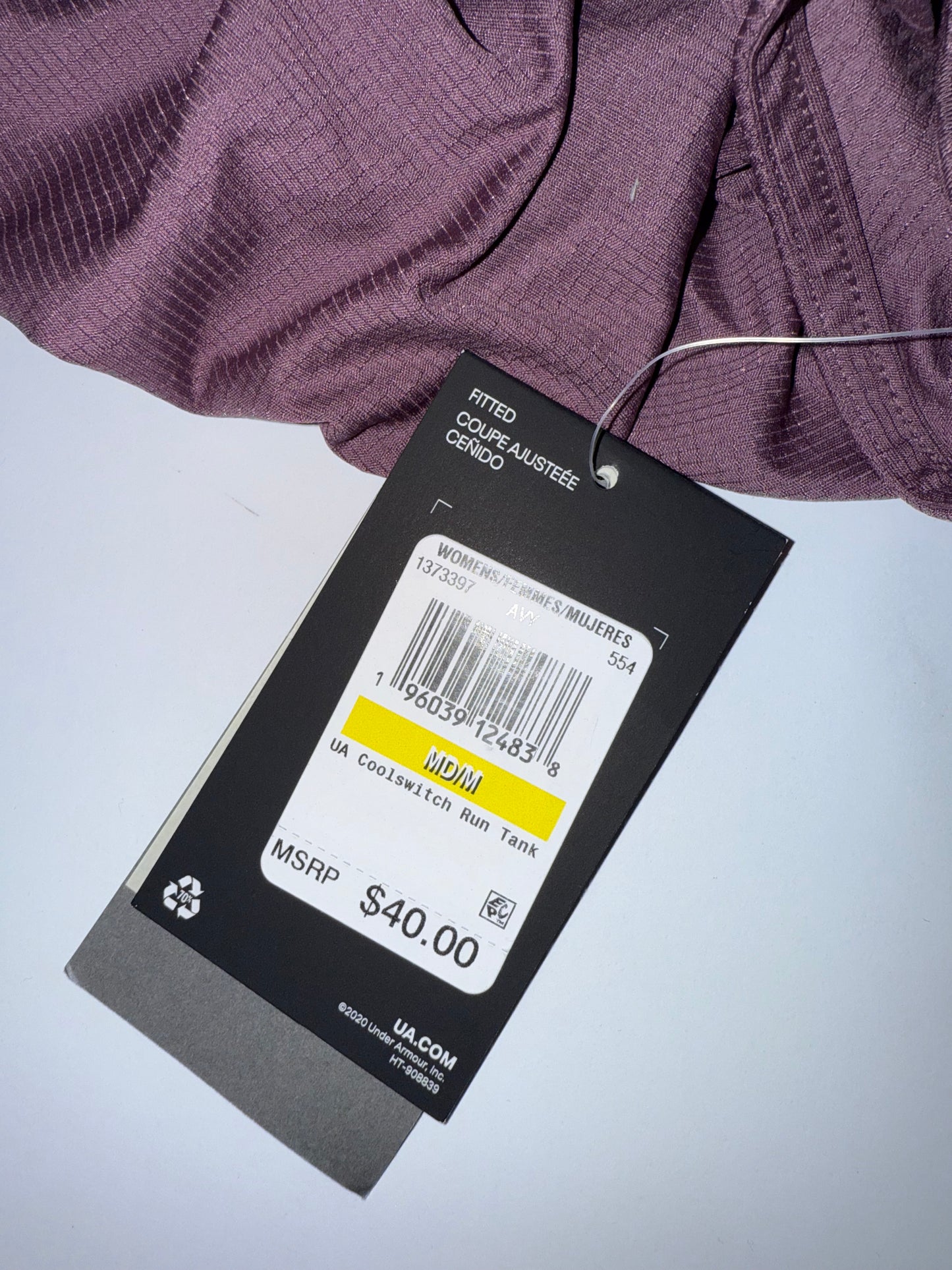 NWT Under Armour (Medium) Brand New Purple Fitted Tank Top