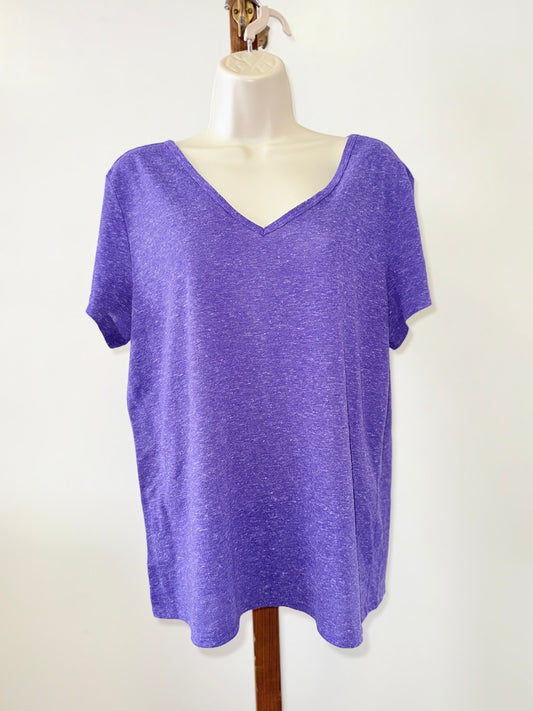 Victoria's Secret (Large) Purple V-Neck T-Shirt