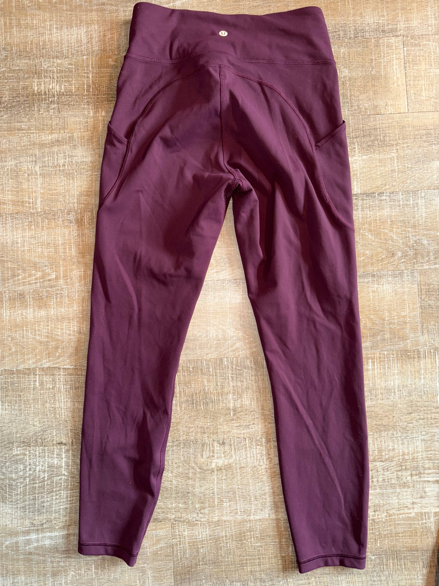 *FREE WITH PURCHASE* lululemon (8) Maroon Leggings with 2 Slip Pockets