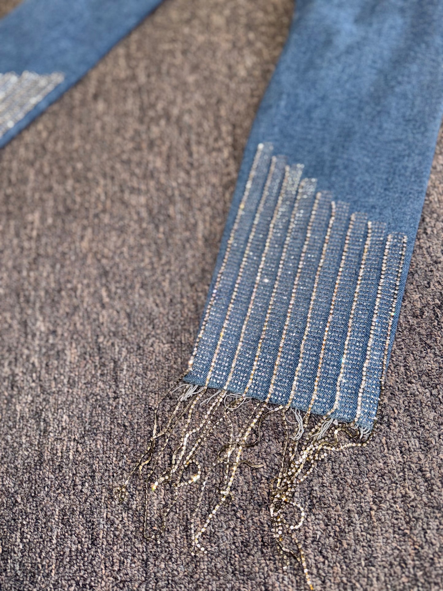 Akira (11) Distressed High Rise Denim Jeans with Jeweled Bottoms