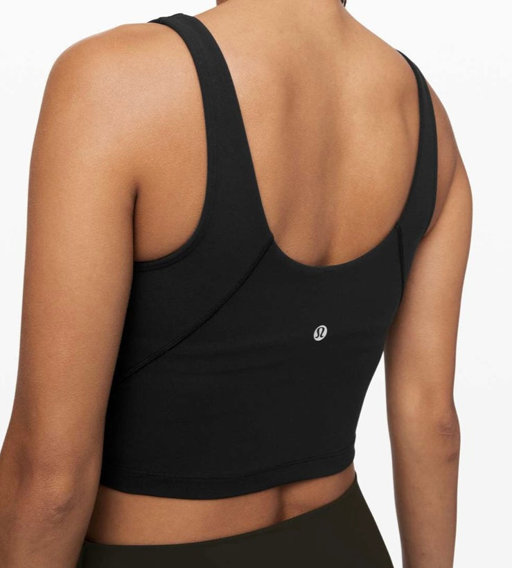 lululemon Athletica (8) Black Align Cropped Tank Top