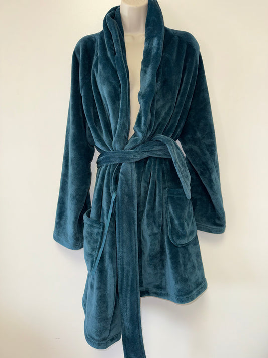 Victoria's Secret (XS) Teal Plush Robe