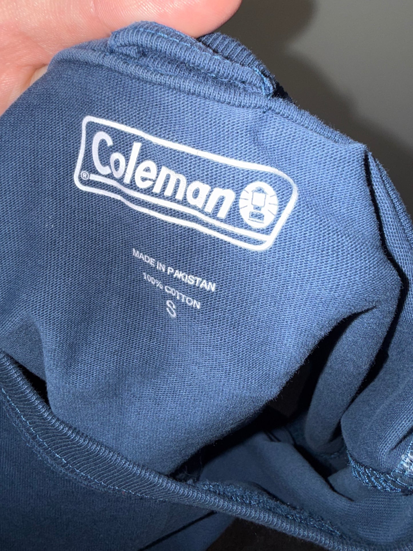 Coleman (Small) Navy Blue Cropped Cotton Pocket Tee