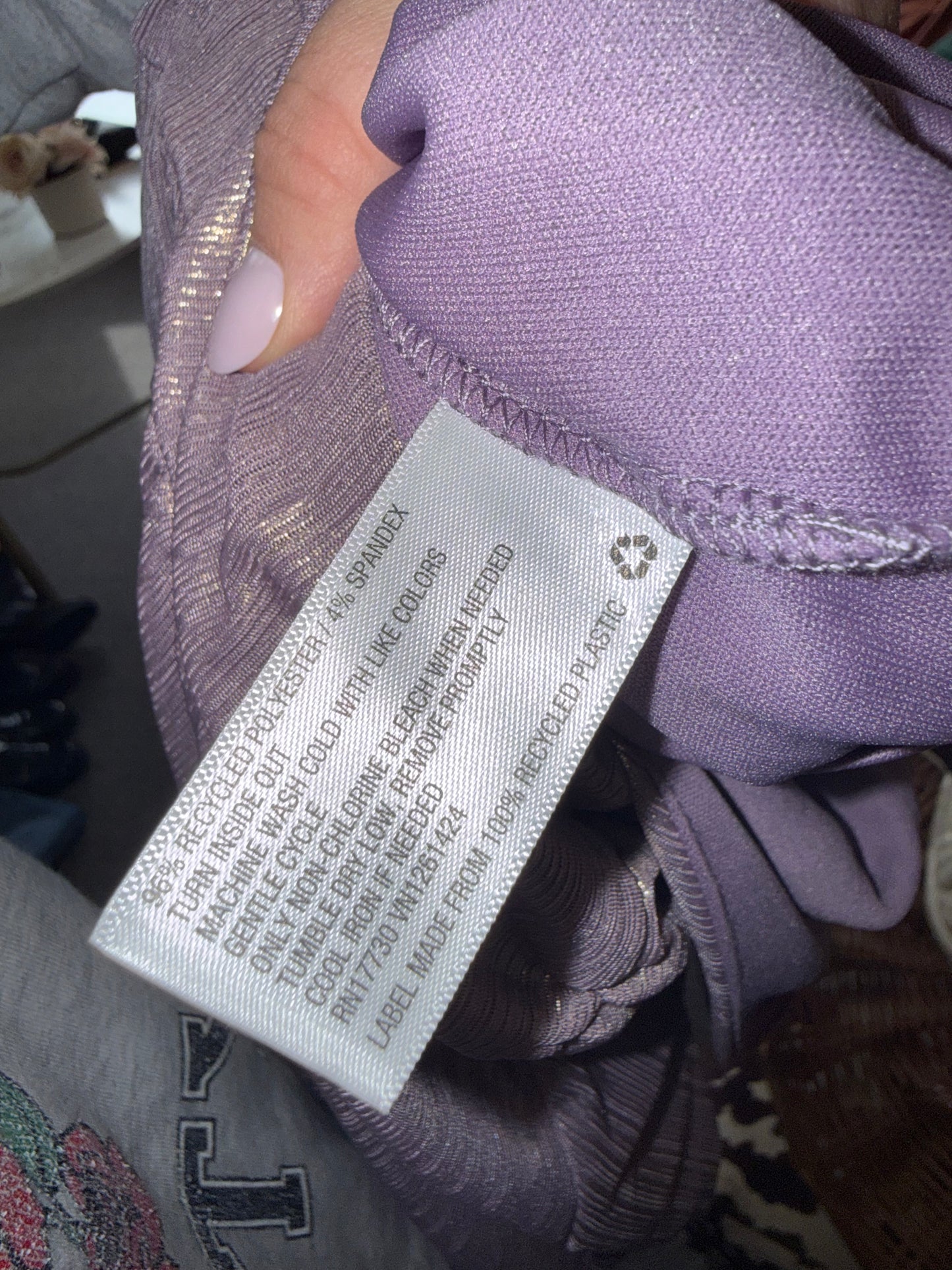 Wild Fable (Medium) Purple Metallic V-Neck Halter Neck Midi Dress W/ Open Back