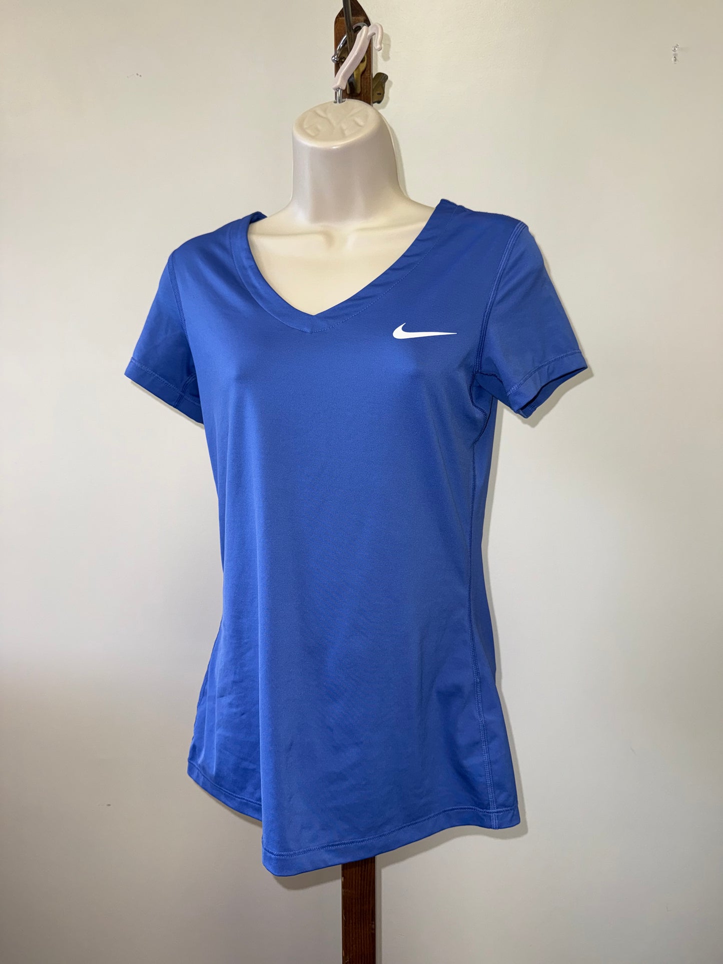 Nike (Medium) Blue V-Neck Dri-Fit Tee