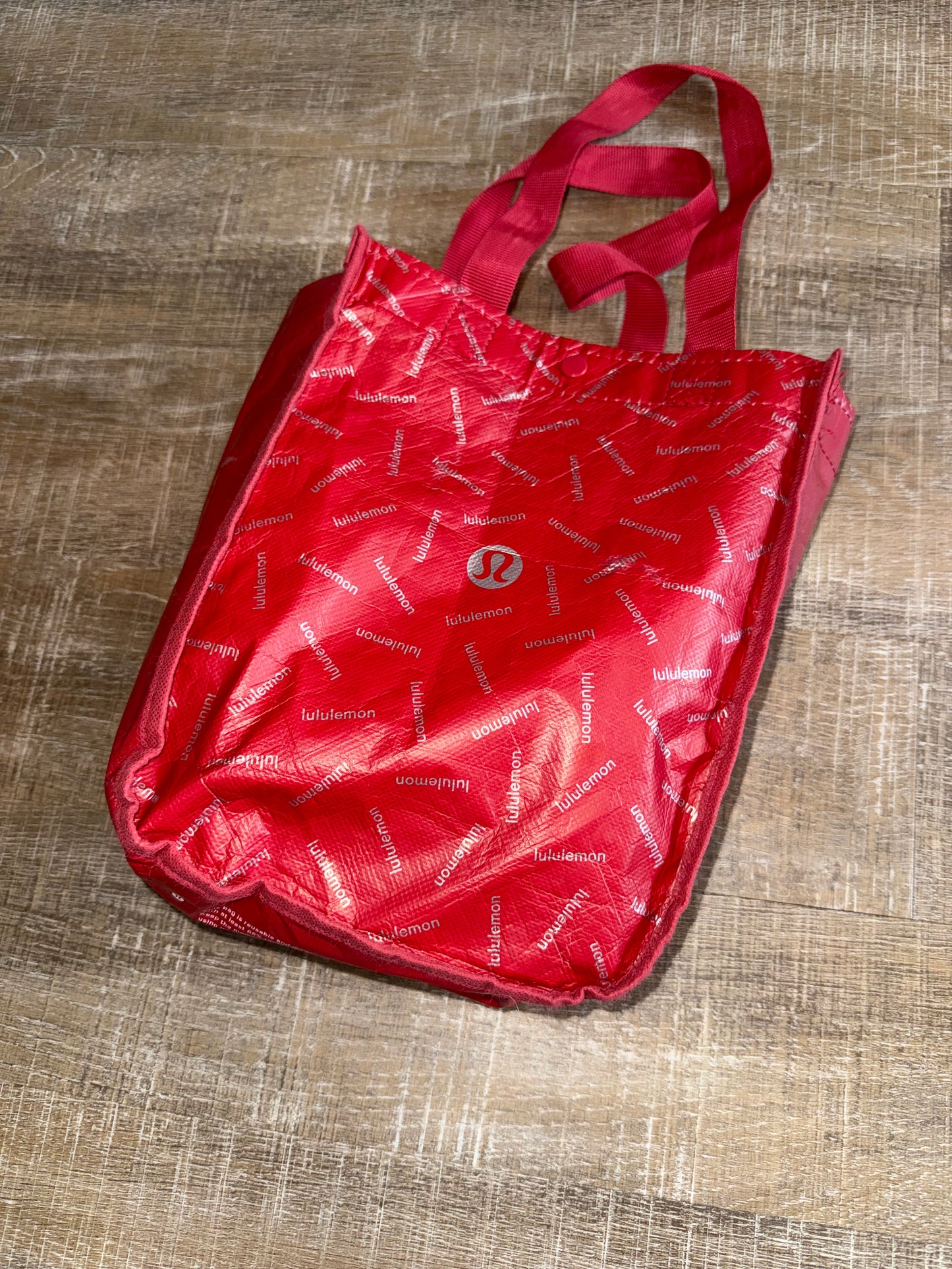 Lululemon Red Recycled Reusable Bag